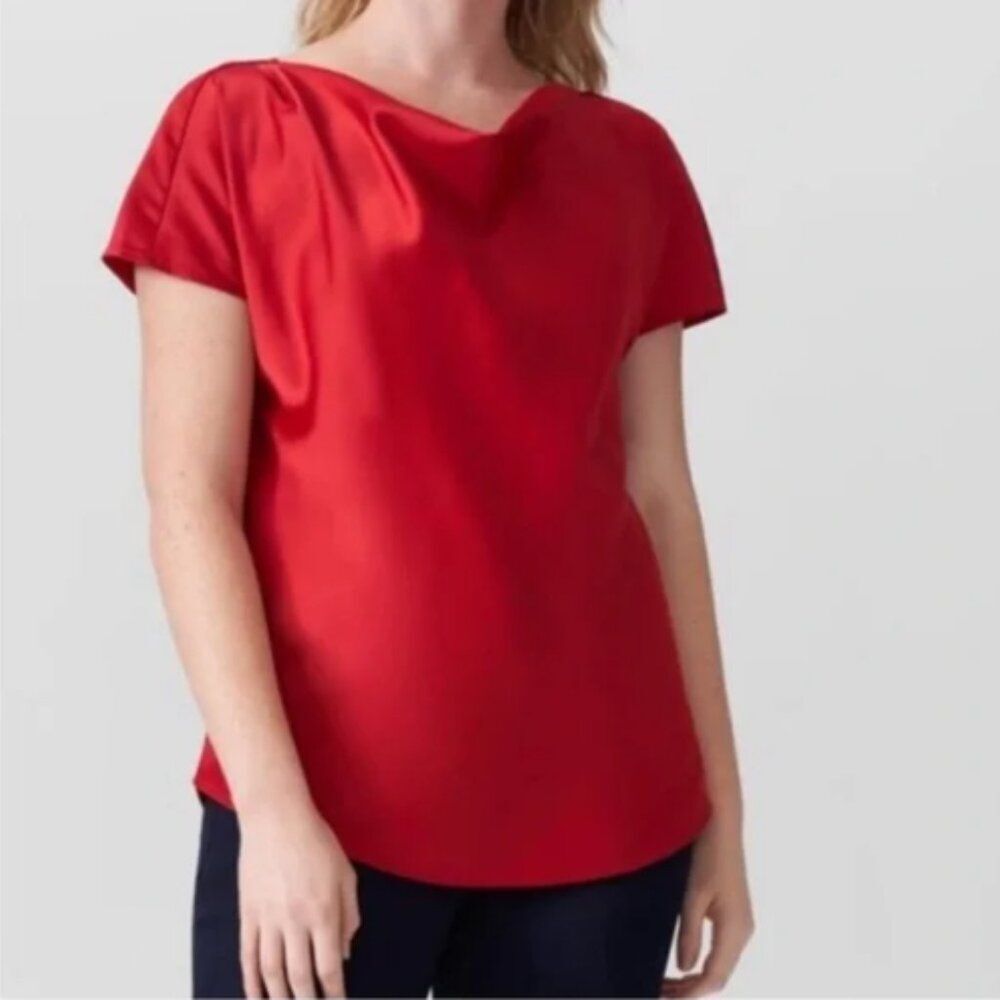 Universal Standard  Viva Boatneck Top in Red Small/14/16 - Picture 8 of 8